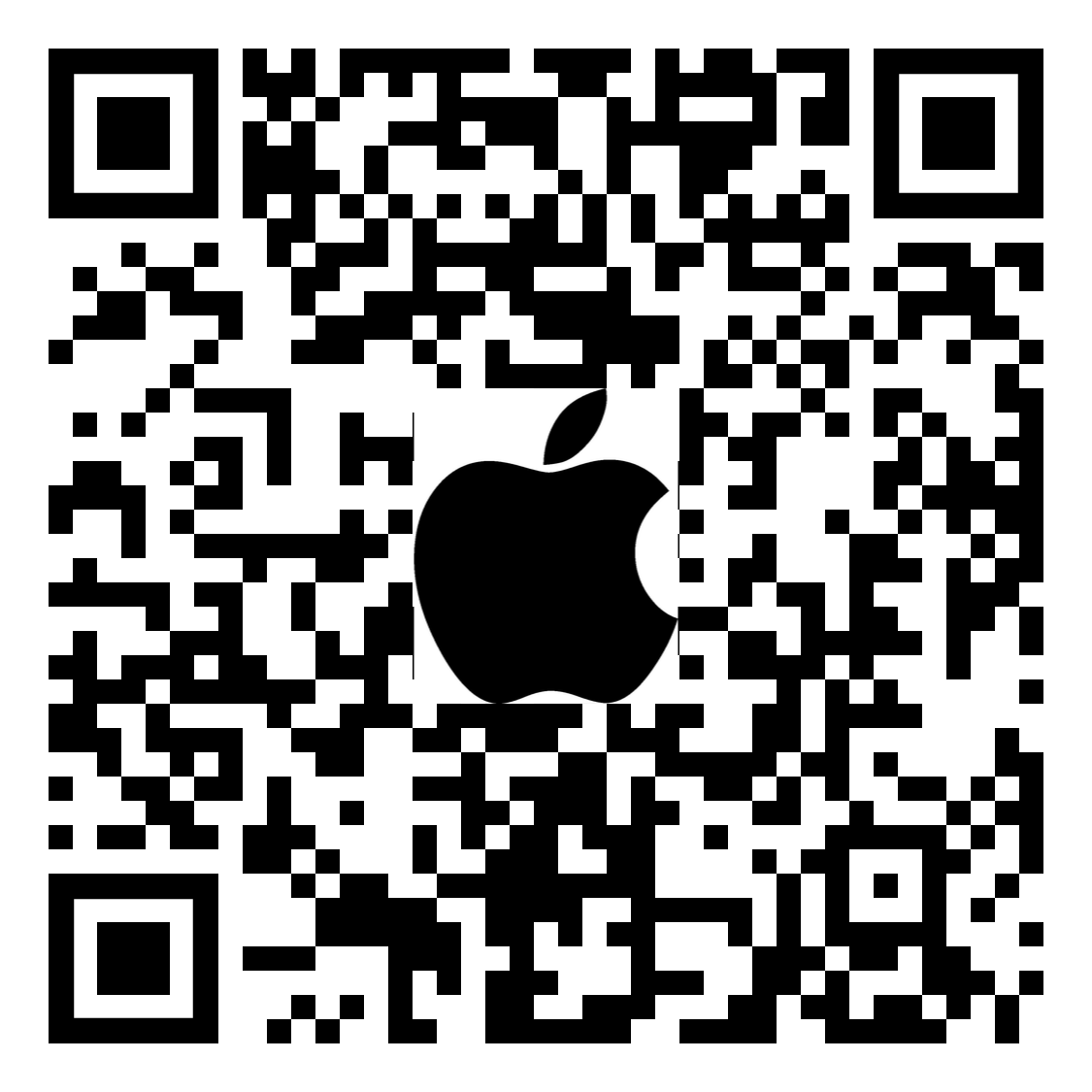 QR code for AccuView iOS app on Apple App Store